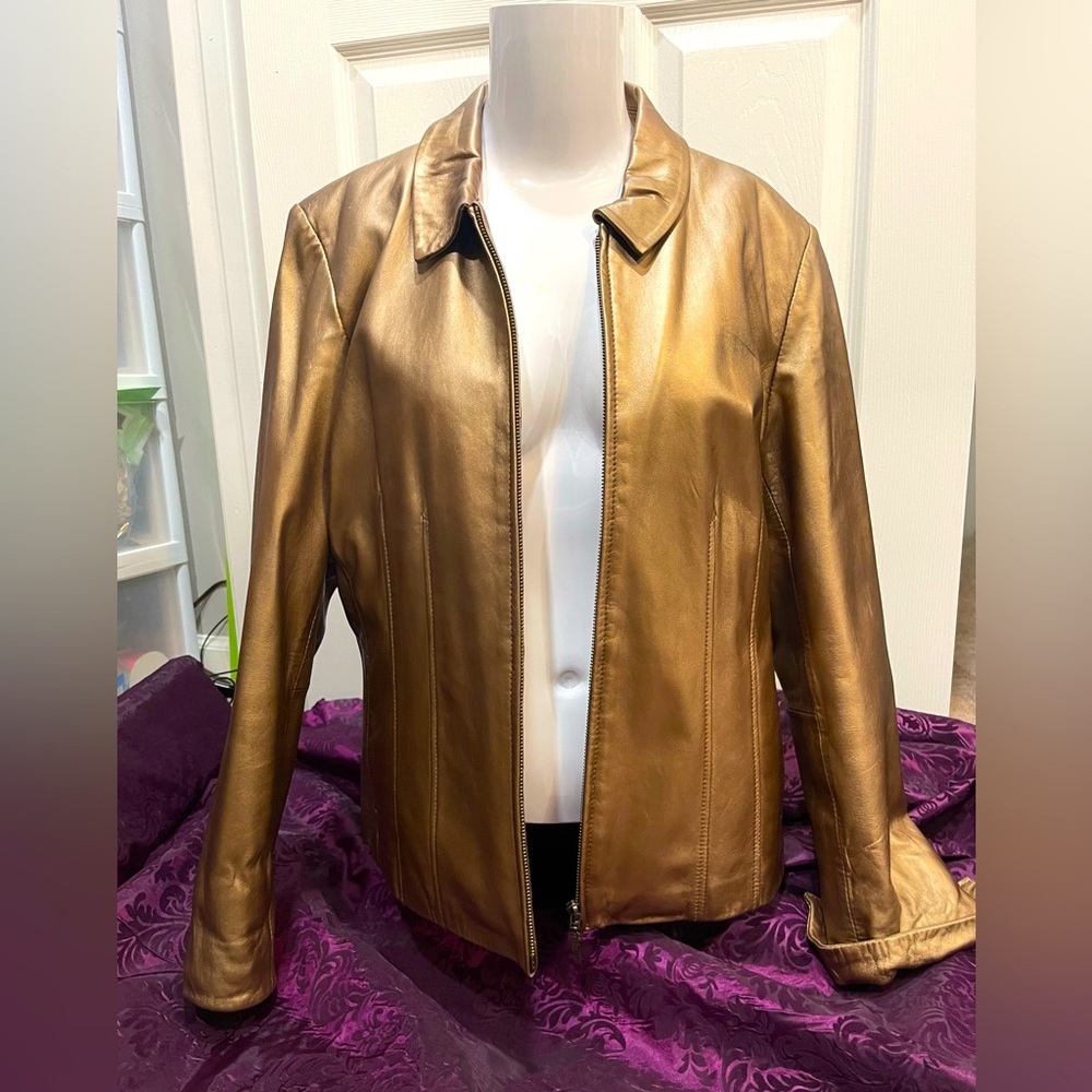 Coldwater Creek leather jacket🧥